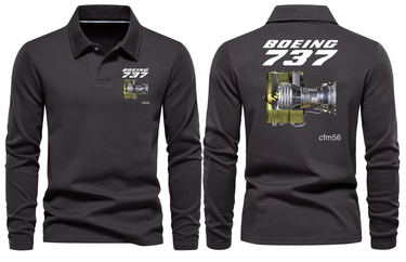 BOEING CFM 56 LONG SLEEVE POLO